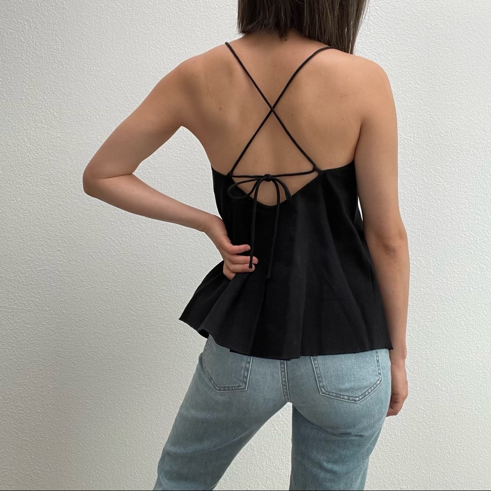 Black Strappy V-Neck Cami